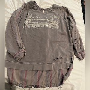 Free People oversized sweatshirt/shirt.